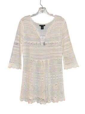 Chelsea & Theodore Pullover Crochet Swimsuit Coverup Size M